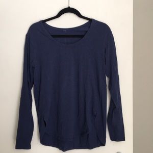 Lululemon Navy cotton lot sleeve